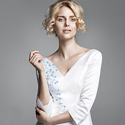 4 шт. 2 цвета сливы цветущий хлопок компьютерная вышивка нашивки на тесьму&nbsp;PATC-GO0001-02