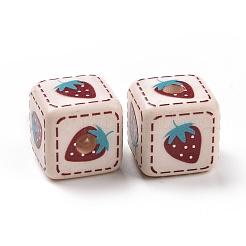 Непрозрачные печатные бусы акриловые MACR-C007-01H