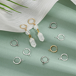 12 шт. 3 цвета 201 нержавеющая сталь фурнитура для сережек-колец STAS-UN0057-49