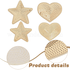 32 шт. 4 стиля аппликации из фетра с бисером ручной работы PATC-WR0001-05