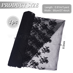 Хлопчатобумажная ткань с цветочной вышивкой AJEW-WH0314-729B