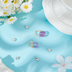 1 пара 925 сережек-колец из стерлингового серебра STER-BC0003-62G