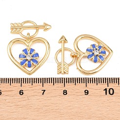 Латунные микропаве прозрачные подвески с фианитом&nbsp;KK-H262-01B-G