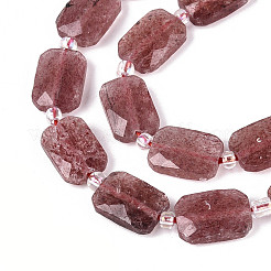 Природного кварца клубники нитей бисера G-T139-80