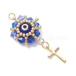 Подвески из стеклянных бусин от сглаза PALLOY-MZ00628-03