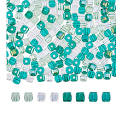 4 нить 4 цветных прозрачных гальванических стеклянных бусины нити&nbsp;EGLA-DC0001-07B