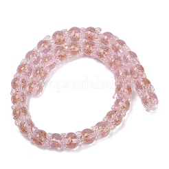 Нити золотых песочных бусин лэмпворк LAMP-P069-02A-01