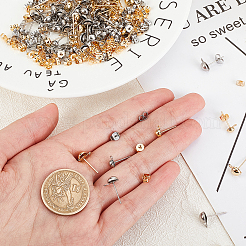 80 шт. 4 стиля полукруглых сережек-гвоздиков из нержавеющей стали 304&nbsp;STAS-DC0009-66