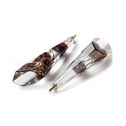 Подвески из прозрачной смолы с сухоцветами&nbsp;LS-RESI-A043-08B