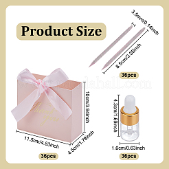 36 шт. пустой стакан с алюминиевыми флаконами-капельницами&nbsp;AJEW-DR0002-44