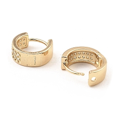 Толстые серьги-кольца из латуни с цирконием EJEW-D078-27KCG