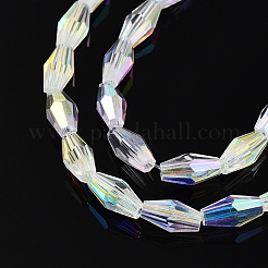 Прозрачные стеклянные бусины гальваническим пряди&nbsp;GLAA-K064-05A-01B