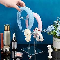 2-ярусные акриловые подставки для оголовья&nbsp;ODIS-WH0001-36