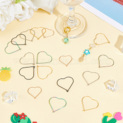 50 шт. 5 стиля ионного покрытия (IP) 304 нержавеющая сталь фурнитура для сережек-колец STAS-DC0007-06