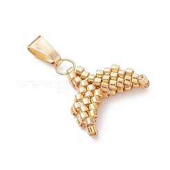 Подвески из стеклянных бусин в виде хвоста русалки&nbsp;PALLOY-MZ00975-01