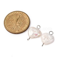 Подвески-сердечки из натурального барочного жемчуга Кеши PALLOY-JF04206-01