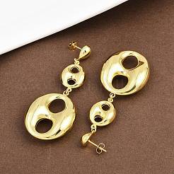 Серьги-гвоздики из нержавеющей стали 304&nbsp;EJEW-P325-04E-G