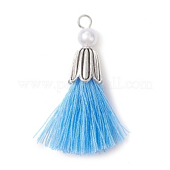 5 шт. 5-х цветные подвески-кисточки из полиэстера (хлопка) ручной работы PALLOY-JF04471