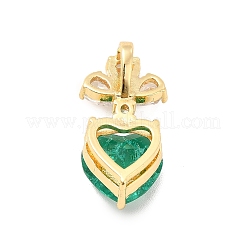 Латунные микропаве прозрачные подвески с фианитом&nbsp;X-KK-I695-070G-01