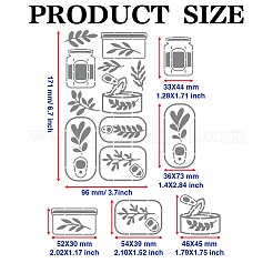 Трафареты для резки металла в стиле ретро из нержавеющей стали DIY-WH0242-276