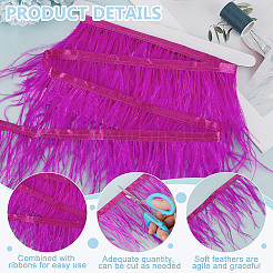 2м модная отделка из перьев страуса&nbsp;DIY-OC0013-52D