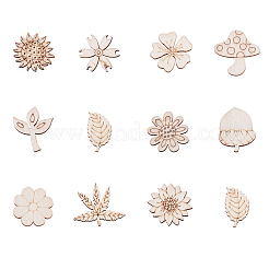 100шт незавершенные деревянные украшения WOOD-CJ0001-54