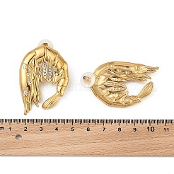 Серьги сплава горный хрусталь&nbsp;EJEW-R021-08G