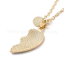 Ожерелья с подвесками из сплава BFF/Best Friends Forever X-NJEW-K124-02C-G