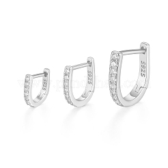 3 шт. элегантные серьги-кольца U-образной формы из стерлингового серебра с прозрачными кубическими цирконами KD8857-2