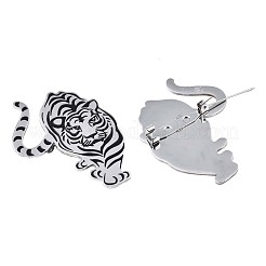 Значок на лацкан из нержавеющей стали 201 с изображением тигра JEWB-N007-119P