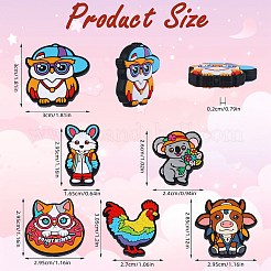 12 шт. 6 стильных экологически чистых силиконовых бусины для пищевых продуктов&nbsp;SIL-SZ0002-72B