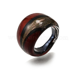 Смешанный Lampwork ручной широкий группа кольца RJEW-X0005-B