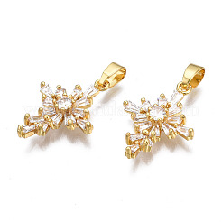 Латунные микропаве прозрачные подвески с фианитом ZIRC-N039-171-NF