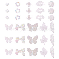 100 г радужные переливающиеся акриловые бусины с покрытием&nbsp;OACR-TA0003-29