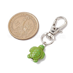 Подвеска из искусственной бирюзы в виде черепахи&nbsp;HJEW-JM02294