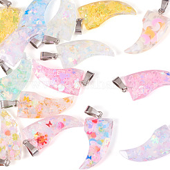 15 шт. подвески из светящейся смоляной пайетки&nbsp;RESI-TA0004-20A