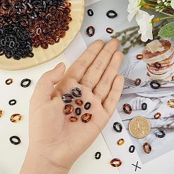 800 шт. 4 стильных прозрачных акриловых соединительных кольца&nbsp;OACR-FH0001-035