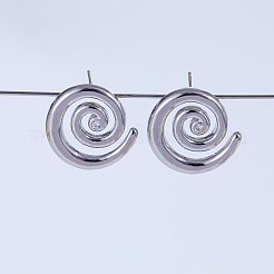 Вращающаяся резьба держатель противомоскитной спирали латунные серьги-гвоздики NN8034