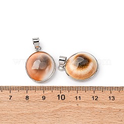 Подвески из латуни из натуральных ракушек KK-H002-01P