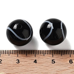 Теннисные бусины из непрозрачной смолы на спортивную тематику RESI-XCP0002-18