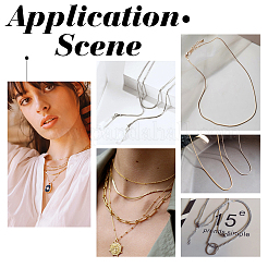 Ожерелья из нержавеющей стали 304 в виде змеиной цепи&nbsp;STAS-UN0019-88P