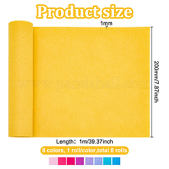 8 рулон полиэстеровой фетровой ткани 8 цветов DIY-BC0010-04B