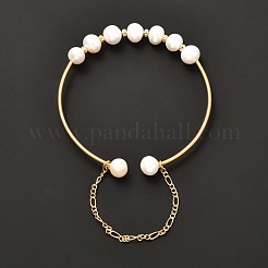 Браслет из бисера из натурального жемчуга для девочек и женщин BJEW-JB06829