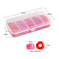 1900шт 5 цвета краска для выпечки стеклянный бисер&nbsp;SEED-YW0001-76A