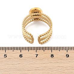 Многослойные открытые манжетные кольца из нержавеющей стали 304 RJEW-Z078-07G