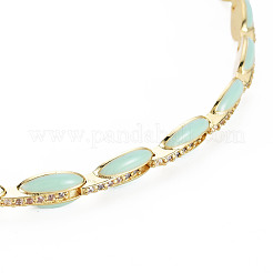 Теннисные ожерелья из латуни с микро-паве из кубического циркония для женщин&nbsp;NJEW-T013-01G-05