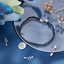 4 комплект из 4 застежек-колец из стерлингового серебра 925 размера STER-BBC0001-44