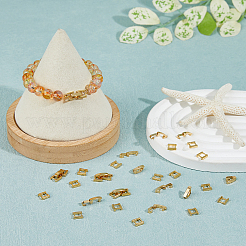 60 шт. 2 стиля экологически чистых латунных застежек для часового ремешка KK-DC0003-99