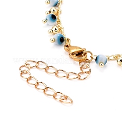 Круглые подвески сглаза ожерелья NJEW-JN03498