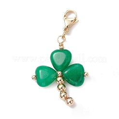 Украшения с подвесками из драгоценных камней клевера HJEW-JM01285